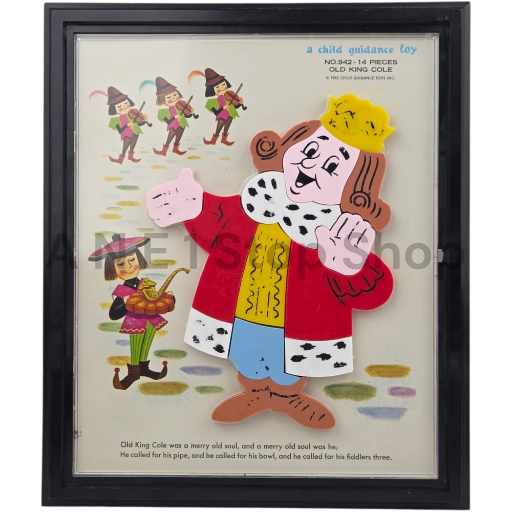 Vintage Old King Cole Plastic Frame-Tray Puzzle No.942 - Child Guidance 1962